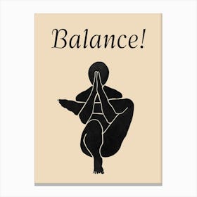 Balance Yoga Canvas Print