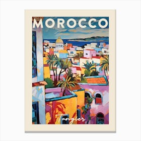 Tangier Morocco 8 Fauvist Painting Travel Poster Canvas Print