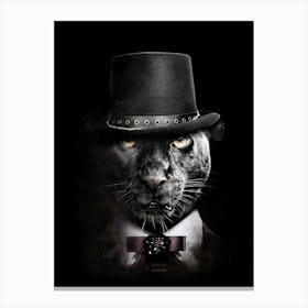 Panther With Top Hat Canvas Print