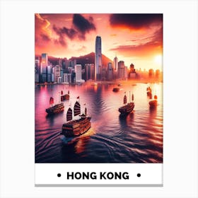 Hong Kong Victoria Harbour Canvas Print