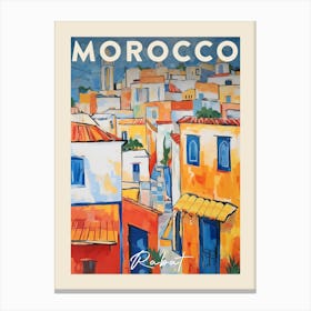 Rabat Morocco 4 Fauvist Painting Travel Poster Canvas Print