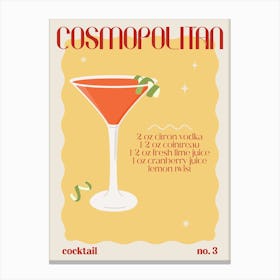 Cosmopolitan Cocktail Canvas Print