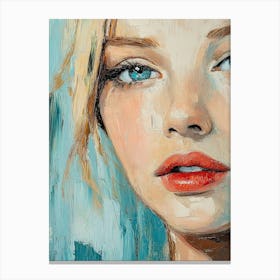 Portrait Of A Young Woman Canvas Print