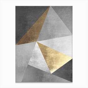 Metal and gold geometry 15 Canvas Print