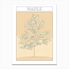 Maple Tree Minimalistic Drawing 3 Poster Canvas Print