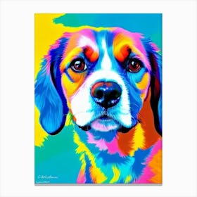 Cavalier King Charles Spaniel 3 Fauvist Style dog Canvas Print