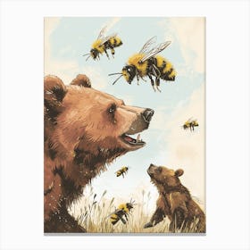 Mason Bee Storybook Illustrations 5 Canvas Print