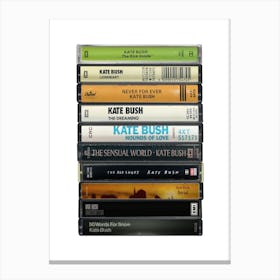 Kate Bush - Albums - Cassette Print Canvas Print