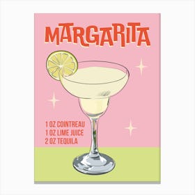 Margarita Cocktail Print Canvas Print