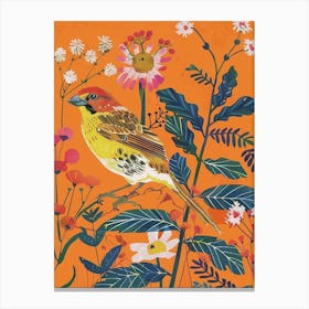 Spring Birds Finch 3 Canvas Print