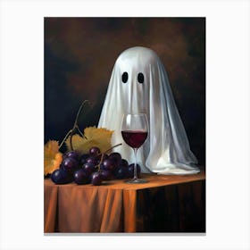 Ghost Drink Wine Canvas Print