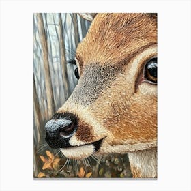 Deer In The Woods 6 Canvas Print