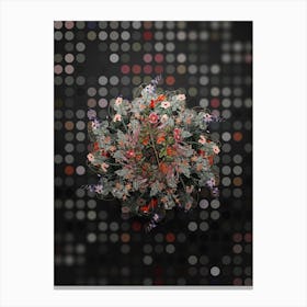 Vintage Cape African Queen Floral Wreath on Dot Bokeh Pattern n.0158 Canvas Print