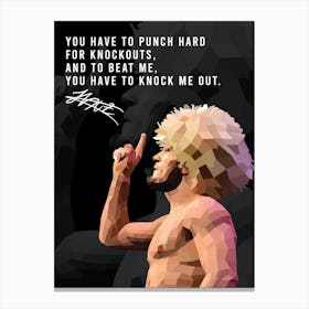 Khabib Nurmagomedov Quotes 3 Canvas Print