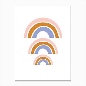 Triple Rainbow Canvas Print