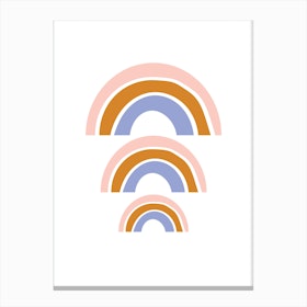 Triple Rainbow Canvas Print