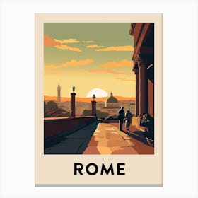 Vintage Travel Poster Rome Canvas Print