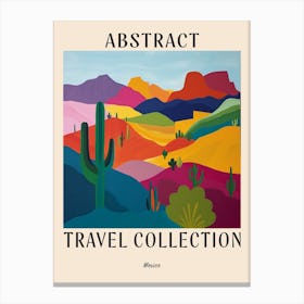 Abstract Travel Collection Poster Mexico 2 Canvas Print