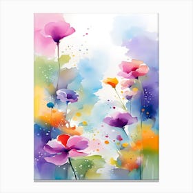 Watercolor Flowers Canvas Print