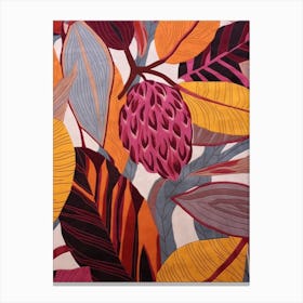 Fall Botanicals Fuchsia 2 Canvas Print