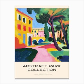 Abstract Park Collection Poster Villa Doria Pamphili Rome 2 Canvas Print