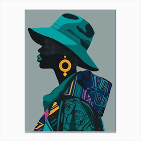 African Woman In Hat 6 Canvas Print