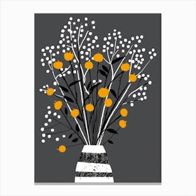 Oranges In A Vase 8 Canvas Print