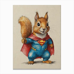 Super Squirrel 3 Canvas Print