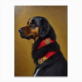 Tibetan Mastiff Renaissance Portrait Oil Painting Canvas Print