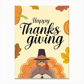 Happy Thanksgiving Canvas Print