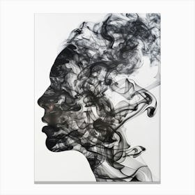 Smoke Portrait Canvas Print