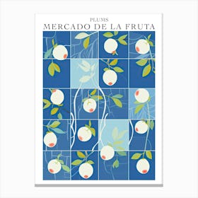 Mercado De La Fruta Plums Illustration 3 Poster Canvas Print