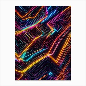 Neon Abstract Background Canvas Print