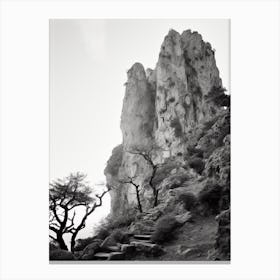Capri, Italy, Black And White Photography 3 Canvas Print