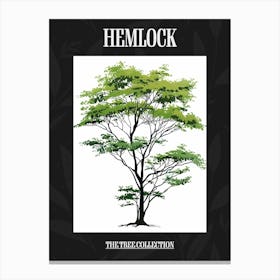 Hemlock Tree Pixel Illustration 1 Poster Canvas Print