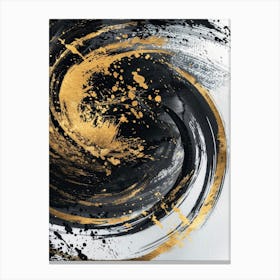 Black And Gold Swirl Canvas Print Canvas Print