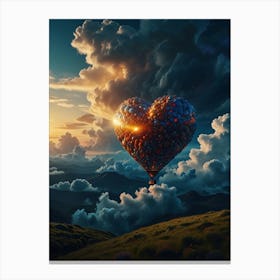 Heart Balloon In The Sky Canvas Print