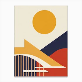 Sunny Day, Geometric Abstract Art Canvas Print