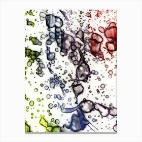 Japanese Abstraction Colored Spots Canvas Print