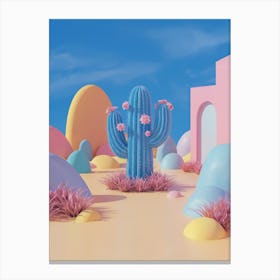 Cactus In The Desert Canvas Print