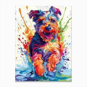 Dog Splash Canvas Print