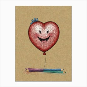 Heart Balloon 12 Canvas Print