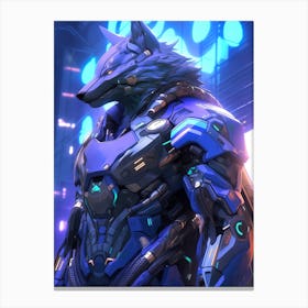 Cyber Wolf Canvas Print