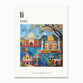 Kids Travel Alphabet  India 3 Canvas Print