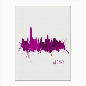 Albany New York City Purple Canvas Print