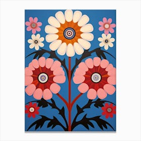 Flower Motif Painting Cineraria 2 Canvas Print