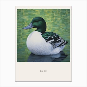 Ohara Koson Inspired Bird Painting Duck 2 Poster Canvas Print