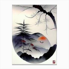 Landscapes 5 Yin And Yang Japanese Ink Canvas Print