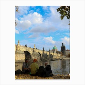 Trio At Charles Bridge - Prague Canvas Print