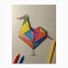 Origami Bird Canvas Print